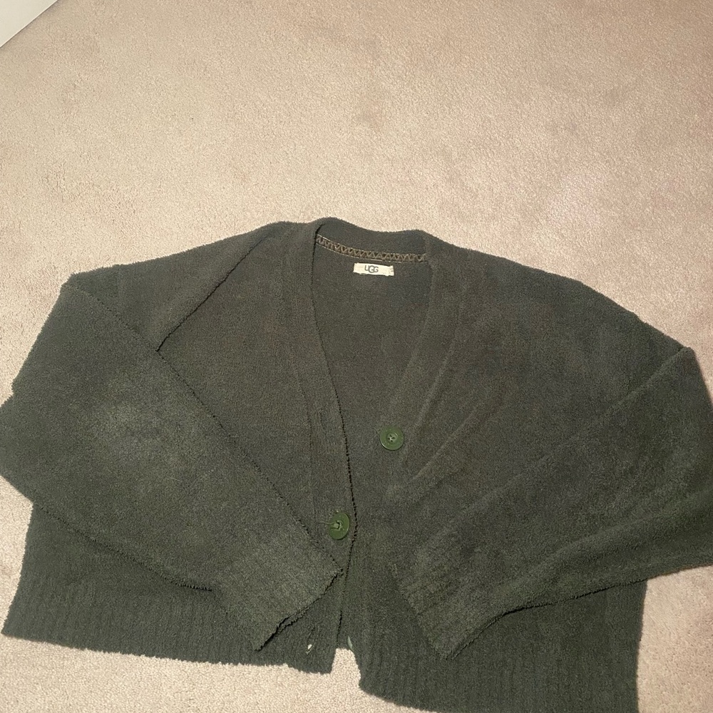 UGG Naomi Crop Cardigan in Green size XL - Picture 8 of 8
